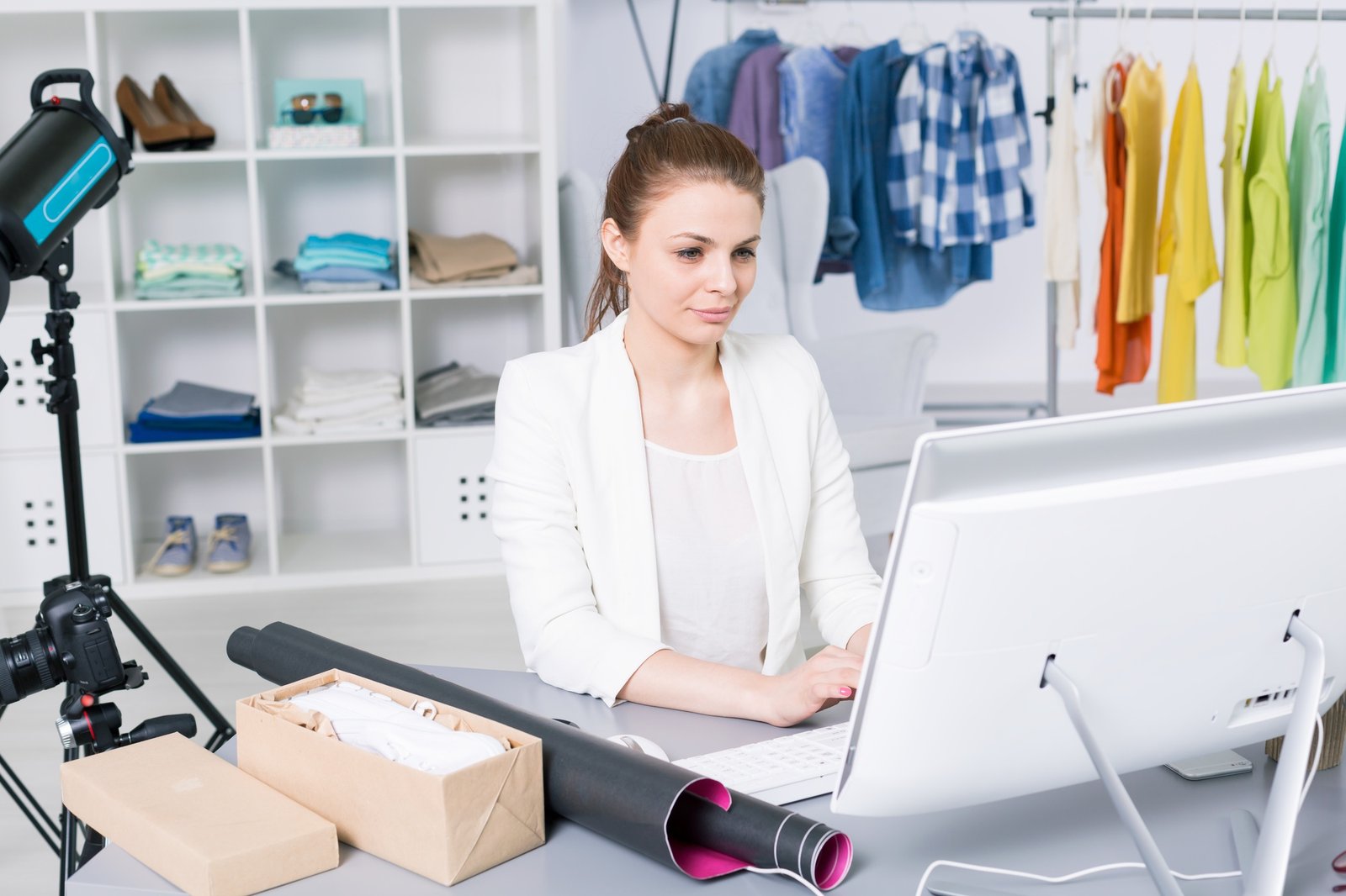 Running her own online store